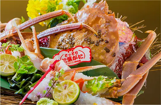 鉢盛　活松葉ガニあらい造り